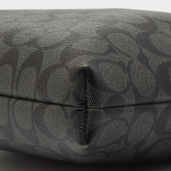 Coach Black Signature Coated Canvas and Leather Crossbody Bag