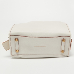 Coach White Leather Rogue Tote