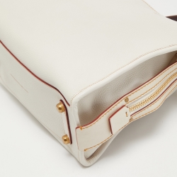 Coach White Leather Rogue Tote