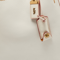 Coach White Leather Rogue Tote
