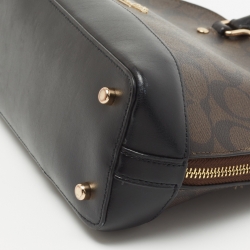 Coach Brown Signature Coated Canvas and Leather Mini Sierra Satchel