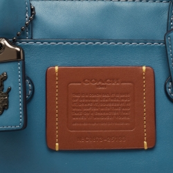 Pre Owned Coach Blue Leather Swagger Satchel