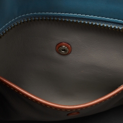 Pre Owned Coach Blue Leather Swagger Satchel