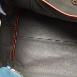 Pre Owned Coach Blue Leather Swagger Satchel