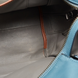 Pre Owned Coach Blue Leather Swagger Satchel