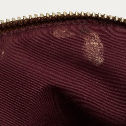 Coach Beige/Purple Signature Coated Canvas and Leather Peyton Dome Satchel 