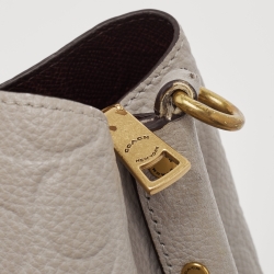 Pre Owned Coach Grey Leather Willow Bucket Bag