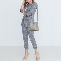 Pre Owned Coach Grey Leather Willow Bucket Bag