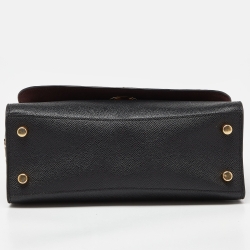 Pre Owned Coach Black Leather Tilly Top Handle Bag