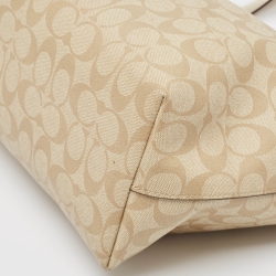 Coach Beige/White Signature Coated Canvas and Leather Gallery Tote