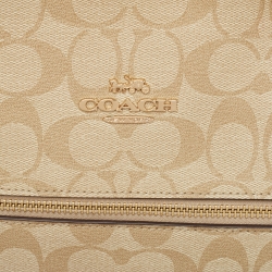 Coach Beige/White Signature Coated Canvas and Leather Gallery Tote