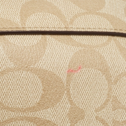 Coach Beige/White Signature Coated Canvas and Leather Gallery Tote
