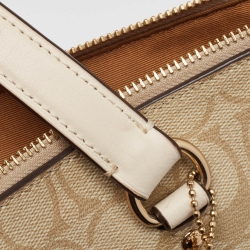 Coach Beige/White Signature Coated Canvas and Leather Gallery Tote