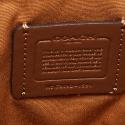 Pre Owned Coach Off White Signature Coated Canvas Serena Satchel
