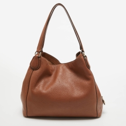 Pre Owned Coach Brown Leather Edie 31 Shoulder Bag