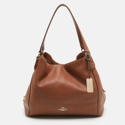 Pre Owned Coach Brown Leather Edie 31 Shoulder Bag