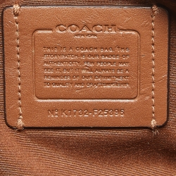 Pre Owned Coach Brown/Beige Signature Coated Canvas and Leather Brooke Satchel