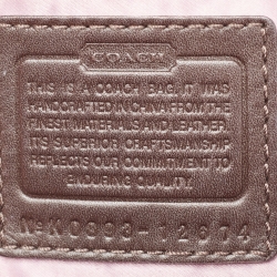 Pre Owned Coach Brown/Beige Signature Canvas and Leather Buckle Hobo