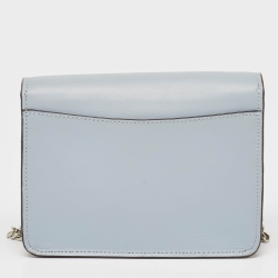 Coach Grey/Beige Leather and Signature Coated Canvas Bowery Chain Shoulder Bag