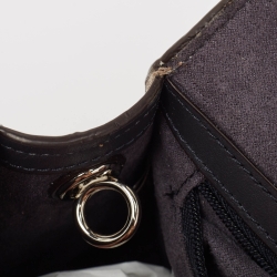 Coach Grey/Beige Leather and Signature Coated Canvas Bowery Chain Shoulder Bag