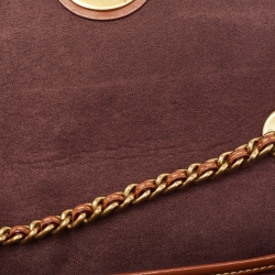 Coach Brown/Beige Signature Coated Canvas and Leather Parker Crossbody Bag