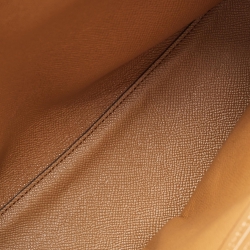 Pre Owned Coach Beige Grained Leather Charlie Carryall Tote