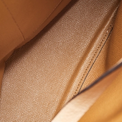 Pre Owned Coach Beige Grained Leather Charlie Carryall Tote