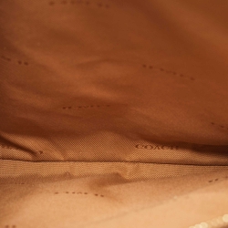 Pre Owned Coach Beige Grained Leather Charlie Carryall Tote