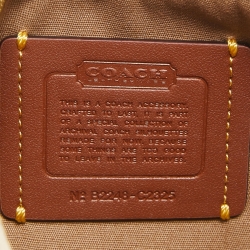 Pre Owned Coach Beige Signature Canvas and Leather Swinger 20 Bag