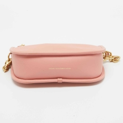 Pre Owned Coach Pink Leather Swinger Crossbody Bag