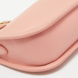 Pre Owned Coach Pink Leather Swinger Crossbody Bag