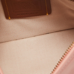 Pre Owned Coach Pink Leather Swinger Crossbody Bag