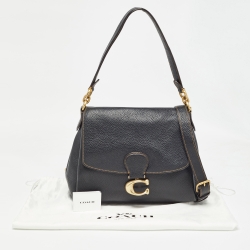 Pre Owned Coach Black Leather May Shoulder Bag