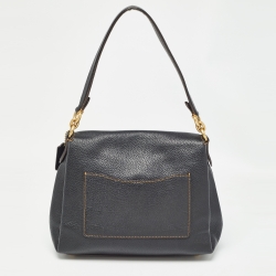 Pre Owned Coach Black Leather May Shoulder Bag