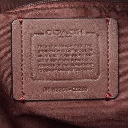 Pre Owned Coach Black/Brown Signature Coated Canvas and Leather Kacey Satchel
