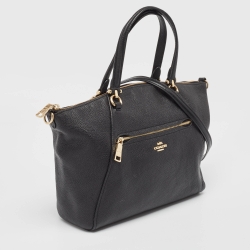 Pre Owned Coach Black Leather Prairie Satchel