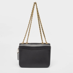 Pre Owned Coach Black Leather Madison Shoulder Bag