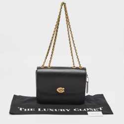 Pre Owned Coach Black Leather Madison Shoulder Bag