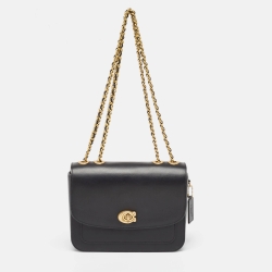 Pre Owned Coach Black Leather Madison Shoulder Bag