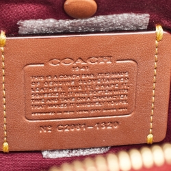 Pre Owned Coach Multicolor Signature Coated Canvas and Leather Riley Lunchbox Bag