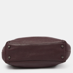 Pre Owned Coach Burgundy Leather Edie Shoulder Bag