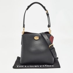 Pre Owned Coach Black Leather Willow Bucket Bag