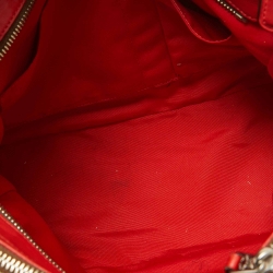 حقيبة يد كوتش شريستي كارياول كبيرة جلد حمراء