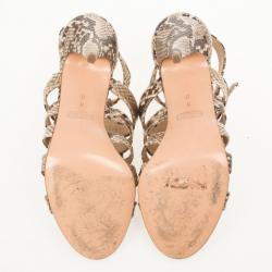 Coach Sarafina Strappy Snakeskin Sandals Size 38.5