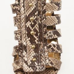 Coach Sarafina Strappy Snakeskin Sandals Size 38.5