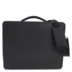 Coach Black Leather/Nylon Laptop Bag