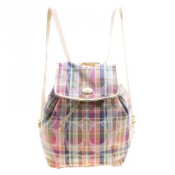 Coach Multicolor Signature Canvas Backpack