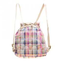 Coach Multicolor Signature Canvas Backpack
