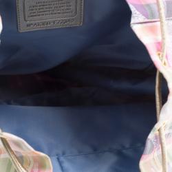 Coach Multicolor Signature Canvas Backpack