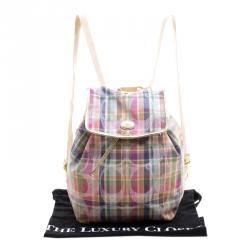 Coach Multicolor Signature Canvas Backpack